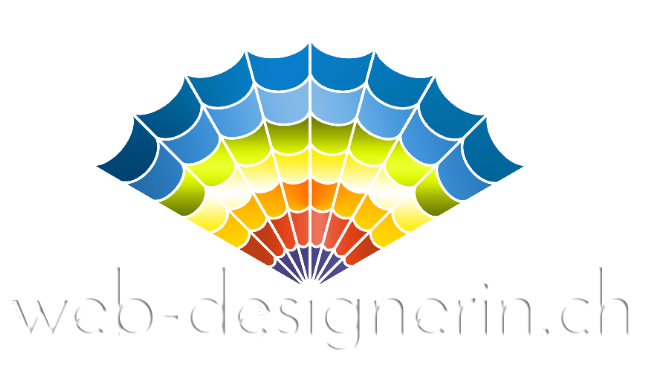Logo web-designerin.ch Fächer mit Schrift
