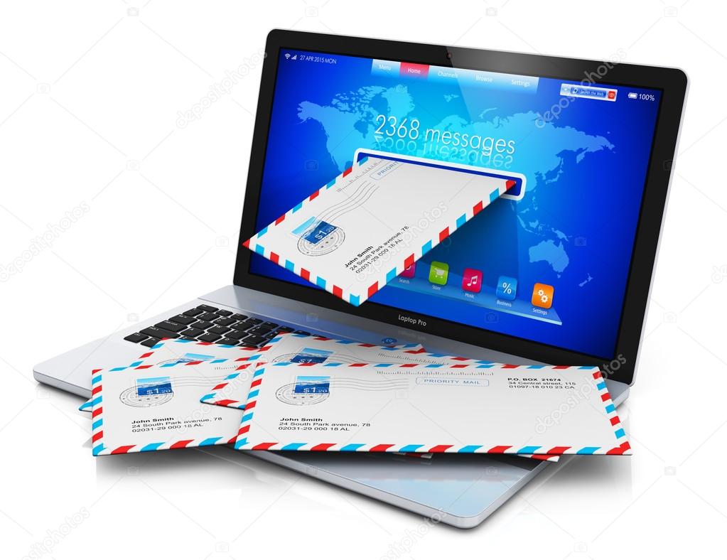 Secure email mailbox illustration